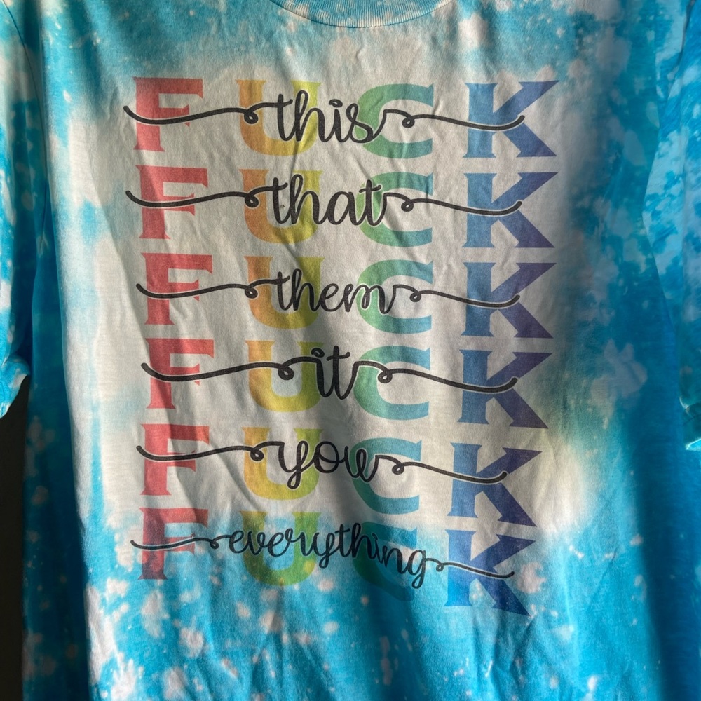 F**k Everything Bleached T-shirt